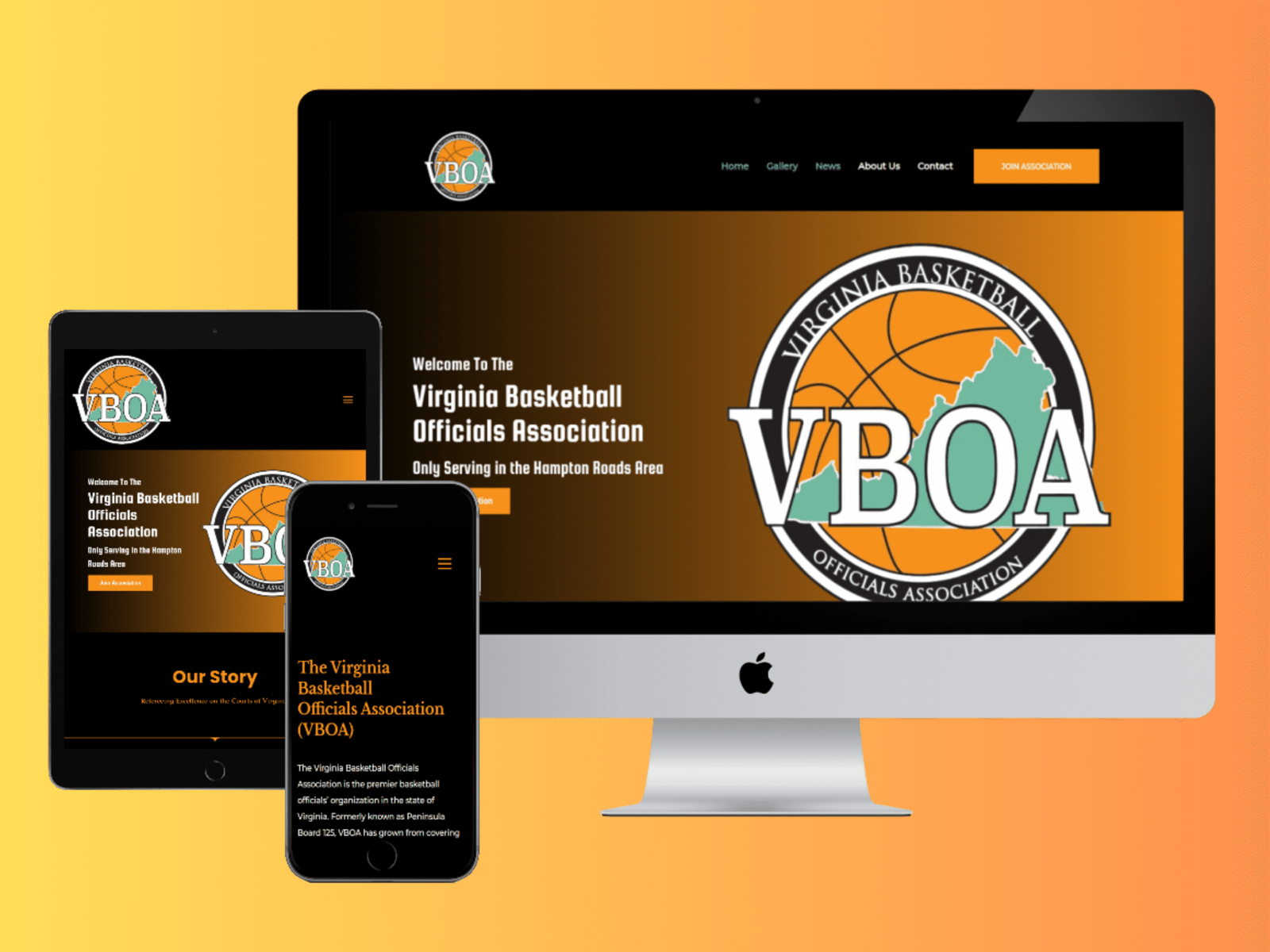 Website Design & Development for Virginia Basketball Officials Association (VBOA)